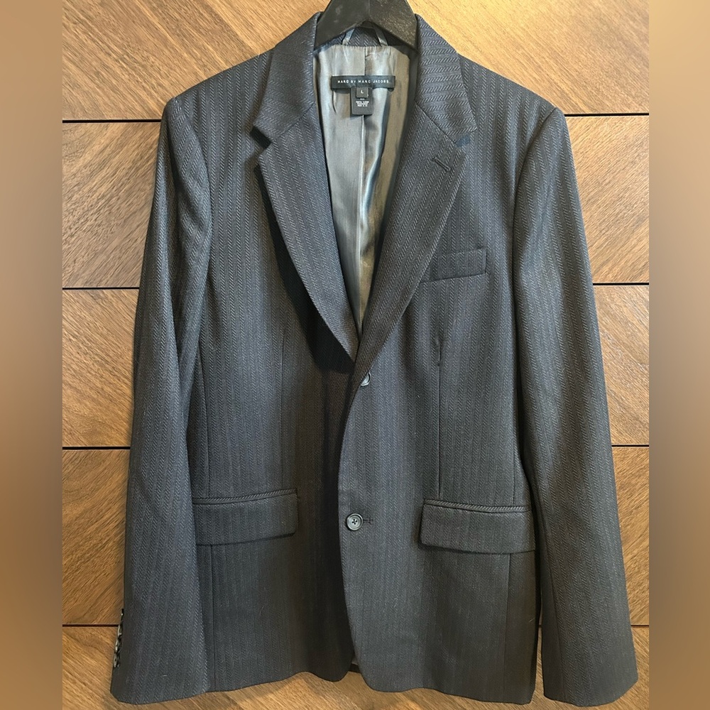 Marc by Marc Jacobs 100% Wool Striped Blazer